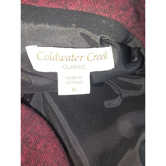 Vintage Coldwater Creek Womens Half Zip Biker Moto Jacket Size 16‎ Shoulder Pads - Picture 3 of 10